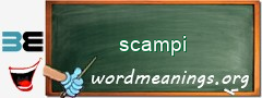 WordMeaning blackboard for scampi